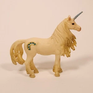 Schleich Golden Unicorn Bayala 42508 Unicorn Only Fantasy Teal Horseshoe Glitter - Picture 1 of 12