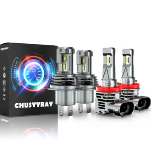 H4+H11 LED Headlight High&Low Beam FOG Light Bulbs for Kia Sportage 2005-2008 - Picture 1 of 12