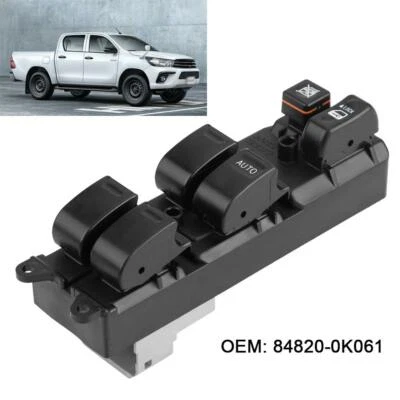 Interruptor de control maestro de ventana eléctrica 84820-0K061 para Toyota Hilux Fortuner Foto 1 de 4