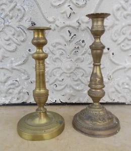 2 bougeoirs anciens candlestick - Foto 1 di 8