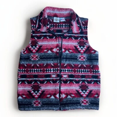 ROD’S Women’s Geo Print Zip Up Sleeveless Casual Boho Vest W/Pockets, USA|Sz:M/L - Image 1 of 4