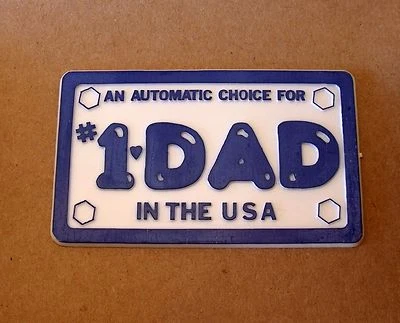 De Colección Día del Padre Cumpleaños Pastel Decoración Azul Placa #1 Papá en los EE. UU.  Foto 1 de 4