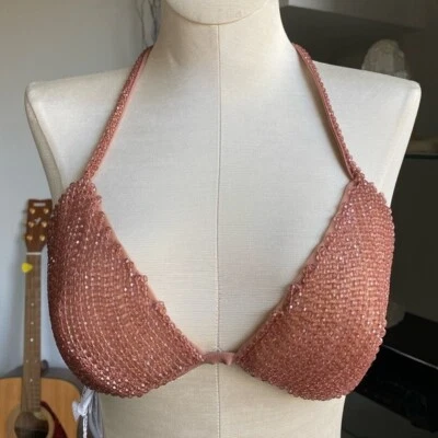 Sutiã novo com etiquetas La Perla biquíni frisado top festival lantejoulas agente provocador skims 8 B - Imagem 1 de 4