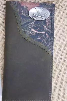 ZEP-PRO Virginia Cavaliers Roper Leather Fence Row Camo Wallet FREE Gift Bag - Image 1 of 4