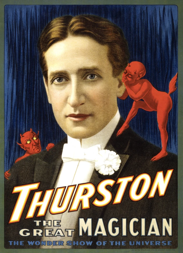 TM03 VINTAGE THURSTON MAGICIAN MAGIC A4 POSTER PRINT - Image 1 of 1