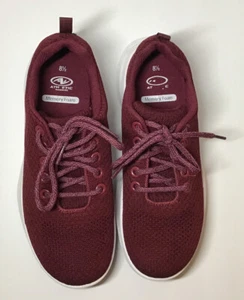 ATHLETIC WORKS Womens Ladies Burgundy Lifestyle Jogger Sneaker Shoes Size 8.5 - Picture 1 of 6