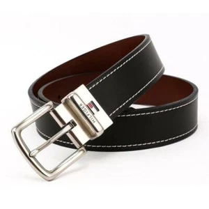 Tommy Hilfiger Men's Reversible Contrast Stitching Leather Belt 11TL08X009 - Picture 1 of 12