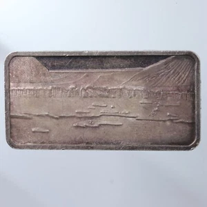 1975 Glacier Bay 1oz .999 Silver Art Bar America The Beautiful Hamilton Mint - Picture 1 of 2