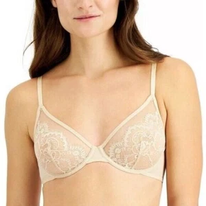 New I.N.C. INTERNATIONAL CONCEPTSUnderwire Lace Bra, Almond Latte Medium - Picture 1 of 7
