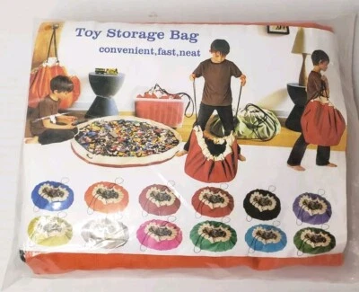 Bolsa de almacenamiento de juguetes cómoda limpieza rápida y ordenada nueva en paquete abierto  Foto 1 de 4