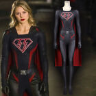Overgirl Superwoman Supergirl Jumpsuit Uniform Halloween Cosplay Costume