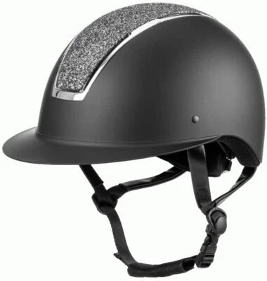 JA Horse- USG Reithelm Comfort Jewel Mitteltstück mit Glitzer besetzt, Schwarz  - Bild 1 von 2