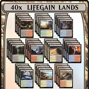 40 DUAL LAND LIFE GAIN MTG Cards Playset 4x each IKO KTK FRF EMA M20 NEO Lands - Picture 1 of 3