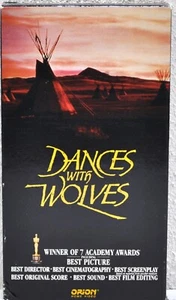 KEVIN COSTNER "Dances With Wolves" 1990 VHS Orion Home Video 8768 - Picture 1 of 4