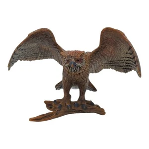 Realistic Life Like Brown Owl Figure Forest Woods Wild Life Bird Predatory Toy - Picture 1 of 8