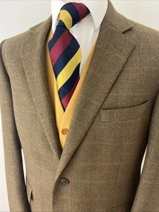 Blazer Brook Taverner Tweed Espiga Cuadros Ventana Para Hombre Talla 42R - Imagen 1 de 15