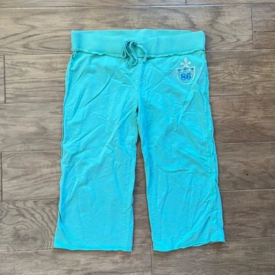 РОЗОВЫЙ Victoria's Secret Y2K розовый Royalty тренировочные штаны капри размер M новом зеленый - Изображение 1 из 4