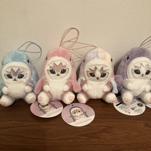 Mofusand Pastell Hai Nyan Plüsch Puppe Maskottchen 4er Set 2025 Preis limitiert Japan - Bild 1 von 24