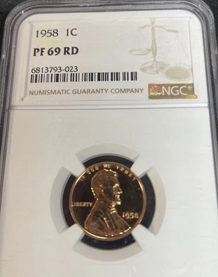 1958 1c PF 69 RD - Image 1 of 3