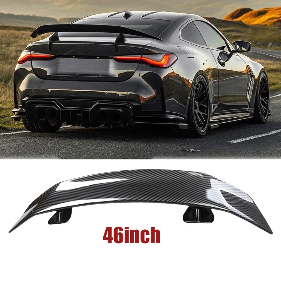 46" Rear Trunk Spoiler Lip Wing Racing Carbon Fiber For BMW E46 E90 325i 335i — 第 1/4 张图片