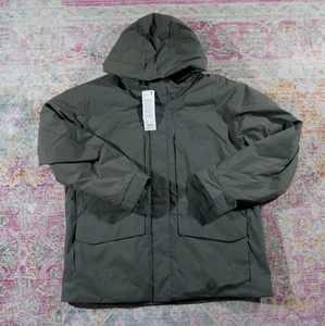 Uniqlo Hybrid Down Parka Olive Waterproof XXL RRP £110 Outdoor Casual Terrace - Picture 1 of 10