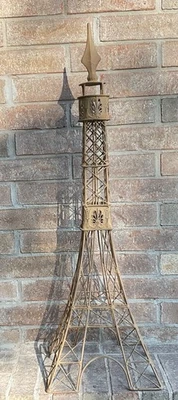 Large Vintage Paris Eiffel Tower 36.5” X 11.5” X 11.5” Metal Sculpture Decor - Image 1 of 4