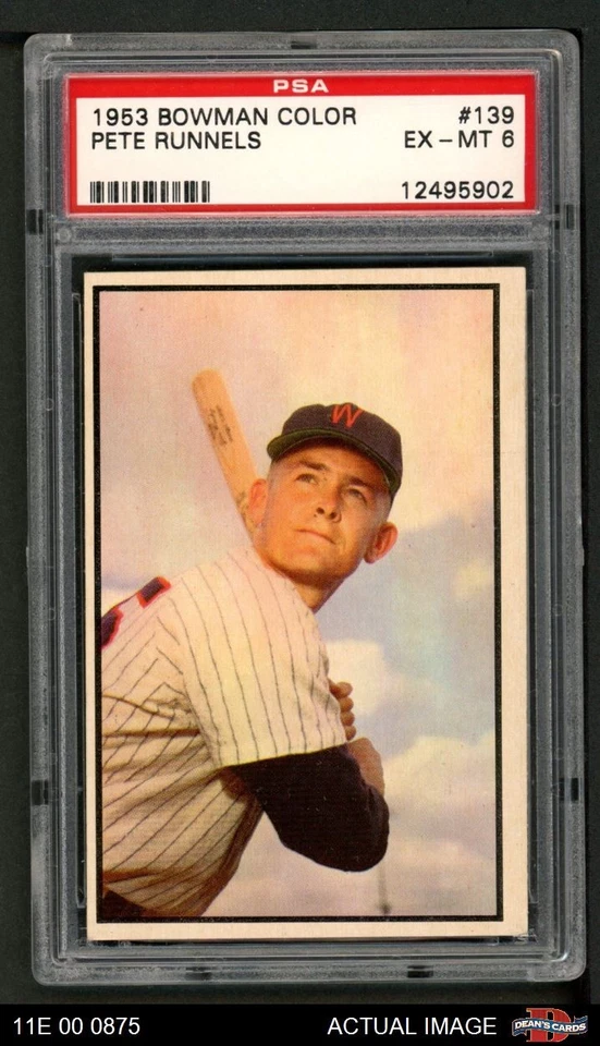 1953 Bowman #139 Pete Runnels Senators PSA 6 - EX/MT - Image 1 of 1
