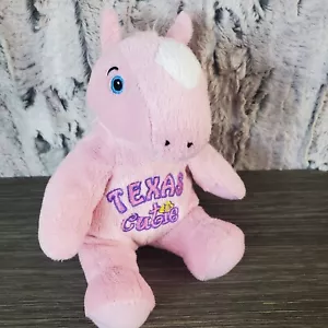 Peluche Texas Cutie Souvies cavallo pony rosa 8" pancia ricamata - Foto 1 di 7
