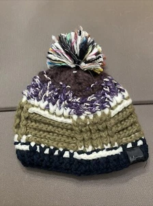 Bula Knit Pom-Pom Warm Winter Snow Colorblock Multi Color Hat New Patch Bright A - Picture 1 of 4