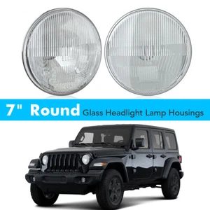 For 2010 Hummer H3T 7" Round HEADLIGHT Sealed Beam Glass Housing H6024 H6014 - Picture 1 of 12