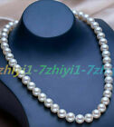 Natural 9-10mm Perfect Round South Sea Genuine White Pearl Necklace 14-36" Aaa