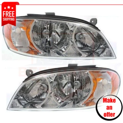 Juego de faros 2 piezas halógenos izquierda derecha para Kia Spectra Base 2002-2003, LS Sedán Foto 1 de 4