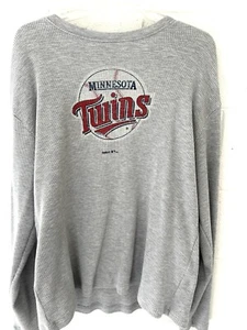 Reebok Mens XL Long Sleeve Gray Crew Neck Cotton MINNESOTA TWINS GRAPHIC - Bild 1 von 4