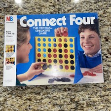 Vintage Connect Four Vertical Checkers Milton Bradley Missing 3 Red