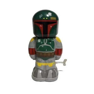 Star Wars Boba Fett Figure Tin Wind-Up Toy Schylling Mandalorian Movement Retro - Picture 1 of 10