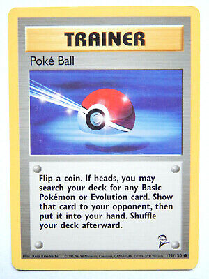 Poke Ball 121/130 (LP, Pokemon Card, Vintage, 2000, Base Set 2, Trainer, Common)