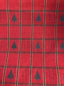 Alberi di Natale a quadri country senza marchio filo rosso verde oro tessuto cotone vintage - Foto 1 di 2