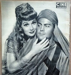LUCILLE BALL back cover Cine Mundo 9-15-52 Jean Simmons Gary Cooper Hollywood - Picture 1 of 5