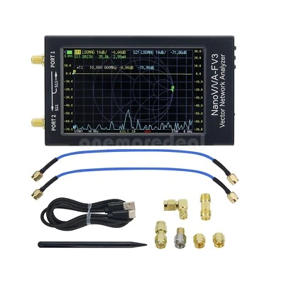 HAMGEEK NanoVNA-F V3 1M-6GHz Portable Vector Network Analyzer VNA for MF/HF/VHF/UHF/SHF