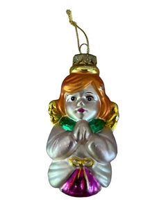 Glass Precious Angel Wings Praying Ornament Christmas Holiday (O10) - Picture 1 of 9