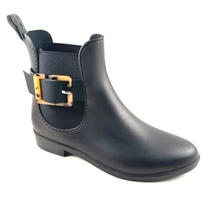 Henry Ferrera Clarity-70 Black Ankle Pull On Rain Boots - Picture 1 of 8