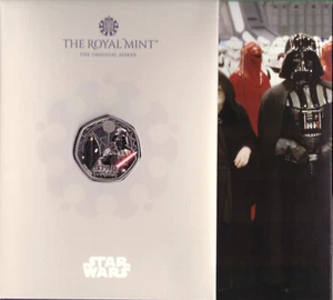 UK 50 pence Colored 2023 "Star Wars" Darth Vader & Emperor Palpatine BUNC - Picture 1 of 3