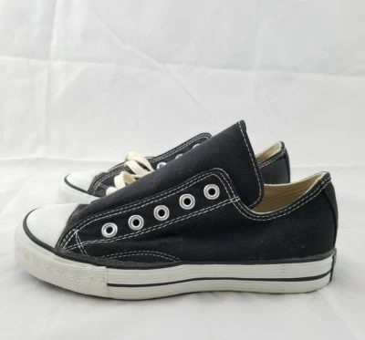 Vintage Late 60s Early 70s Converse Star Original New Black Label Size 3 Low Top - Image 1 of 4