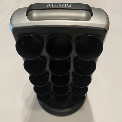 Carrusel giratorio Keurig K-cup tiene capacidad para 30 K-cups negro plateado organización almacenamiento Foto 1 de 4