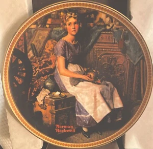 Norman Rockwells wiederentdeckte Frauen "DREAMING IN THE ATTIC" Teller Knowles Limit - Bild 1 von 8