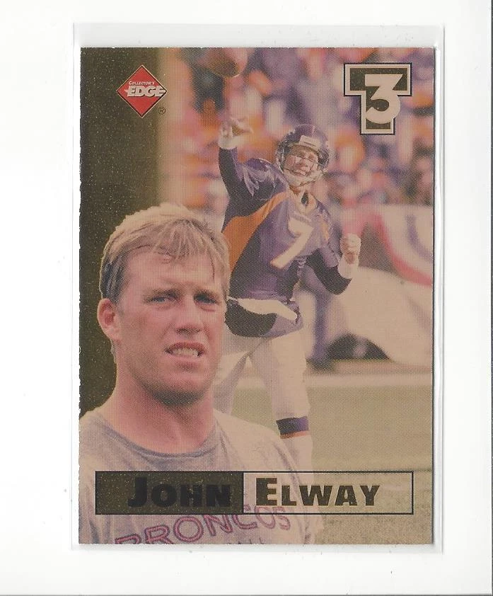 1998 Collector's Edge First Place Triple Threat #34 John Elway Broncos - Image 1 of 1