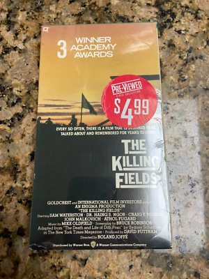 Vintage 1986 The Killing Fields Blockbuster Video Sealed VHS Cassette Tape Rare - Image 1 of 2