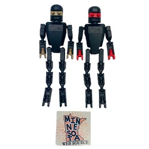 2 Action Figure Knex - Robot Rosso Oro Persone Uomo - Ricambi K'nex - Foto 1 di 2
