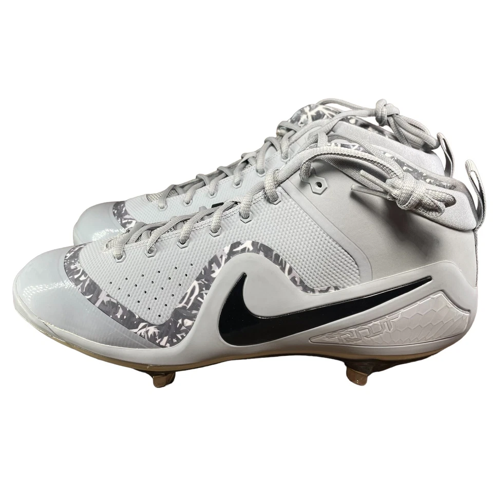 NIKE Force Zoom Mike Trout 4 Pro Metal Baseball Cleats Gray 917837-002 Mens 12