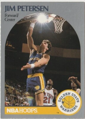 1990-1991 NBA Hoops #117 Jim Peterson - Warriors - NBA - - Image 1 of 2